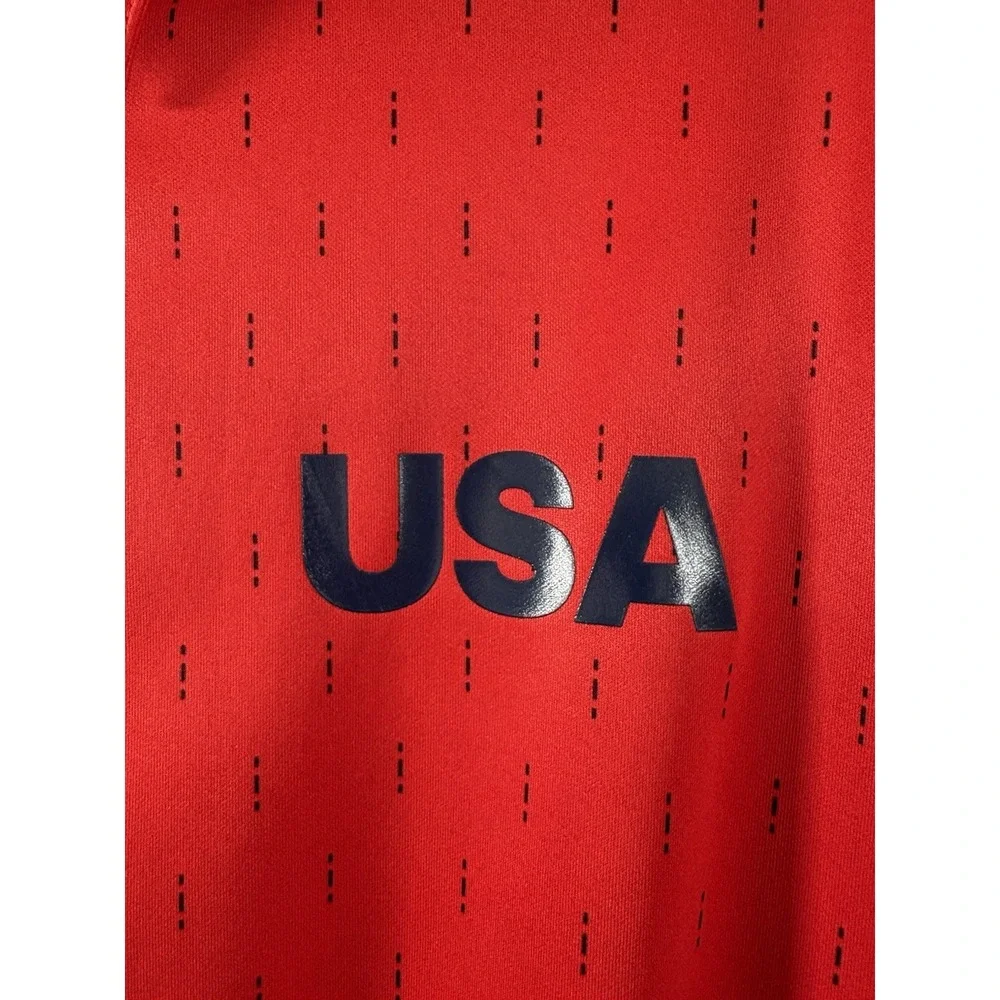 Adidas polo shirt size xl team u.s.a. golf polyester 1/4 button